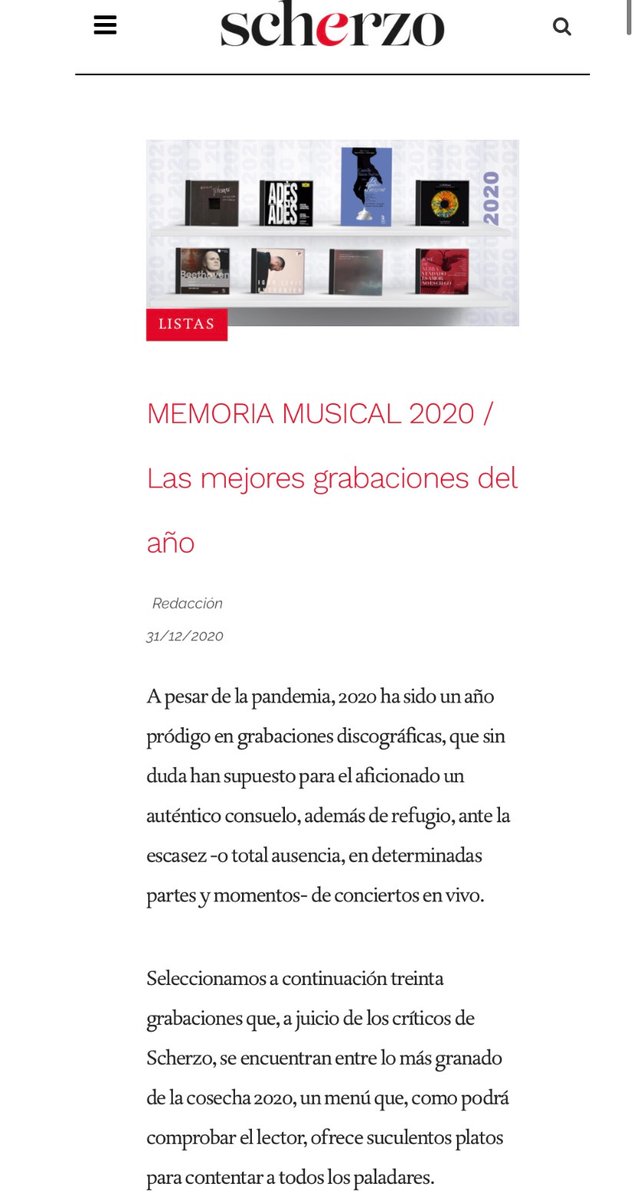 sigma_project's tweet photo. Muy emocionados con el reconocimiento que @Scherzo_es   otorga a nuestro cd #PoéticadelLaberinto grabación referenciada en su memoria musical 2020 como una de las mejores del año y calificada como disco "E", distinción de grabación excepcional (“E”) por la novedad artística. https://t.co/oQNL4qbe8a