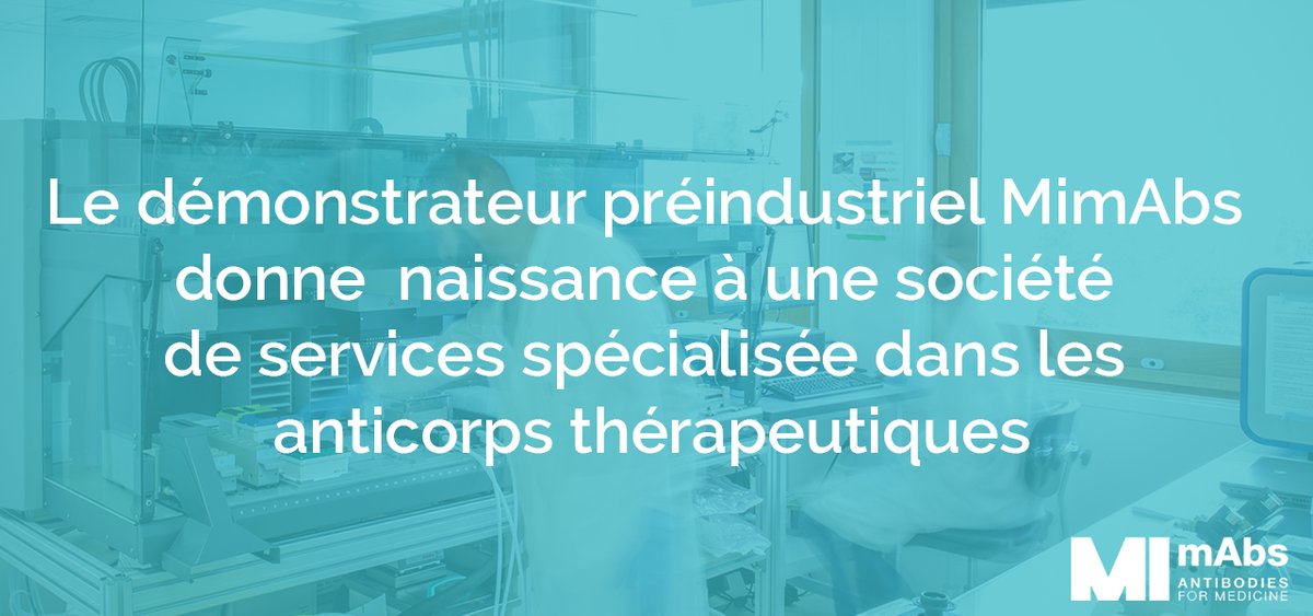MI_mAbs's tweet photo. Le démonstrateur préindustriel @MimAbs donne naissance à MImAbs SAS: société de service en #immunotechnologie spécialisée dans la  génération et la validation de nouveaux #anticorps thérapeutiques  https://t.co/aZ0XRWH2yZ @univamu @RegionSudInvest https://t.co/6PWk13bjlG