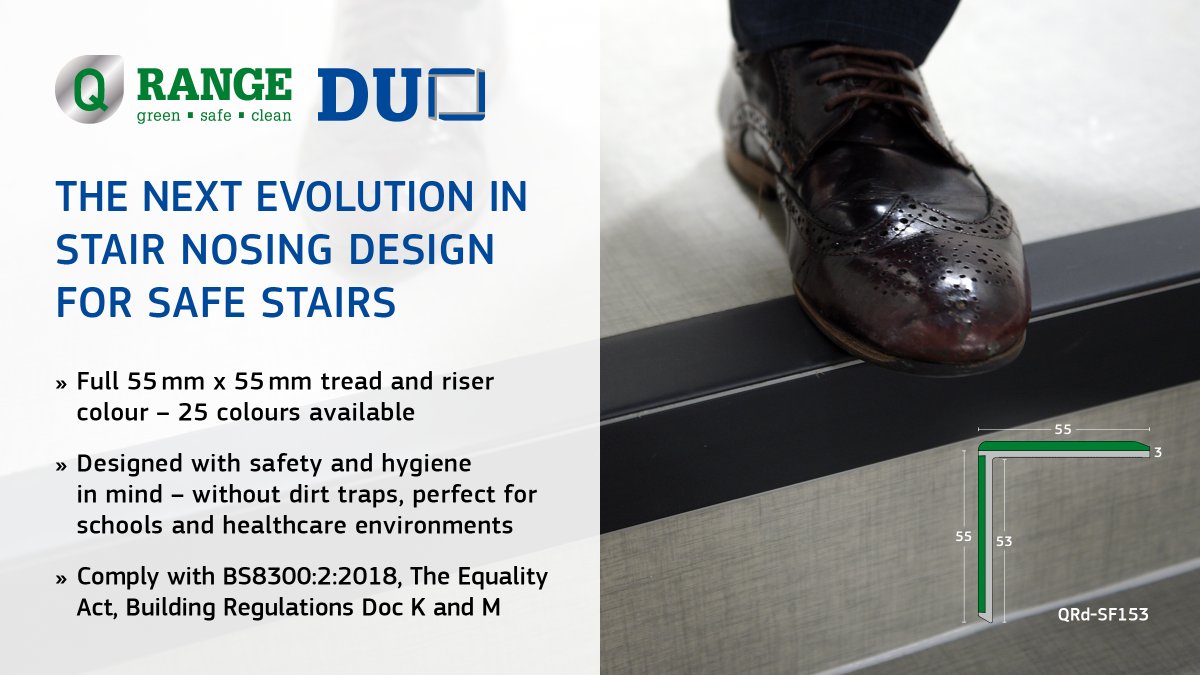 📢📣📢Q-Range Duo Stair Nosings📢📣📢

The next evolution in stair nosing design for safe stairs.

Samples:
quantumprofilesystems.com/en/quantum-ser…

Read more: 
quantumprofilesystems.com/en/quantum-ins…