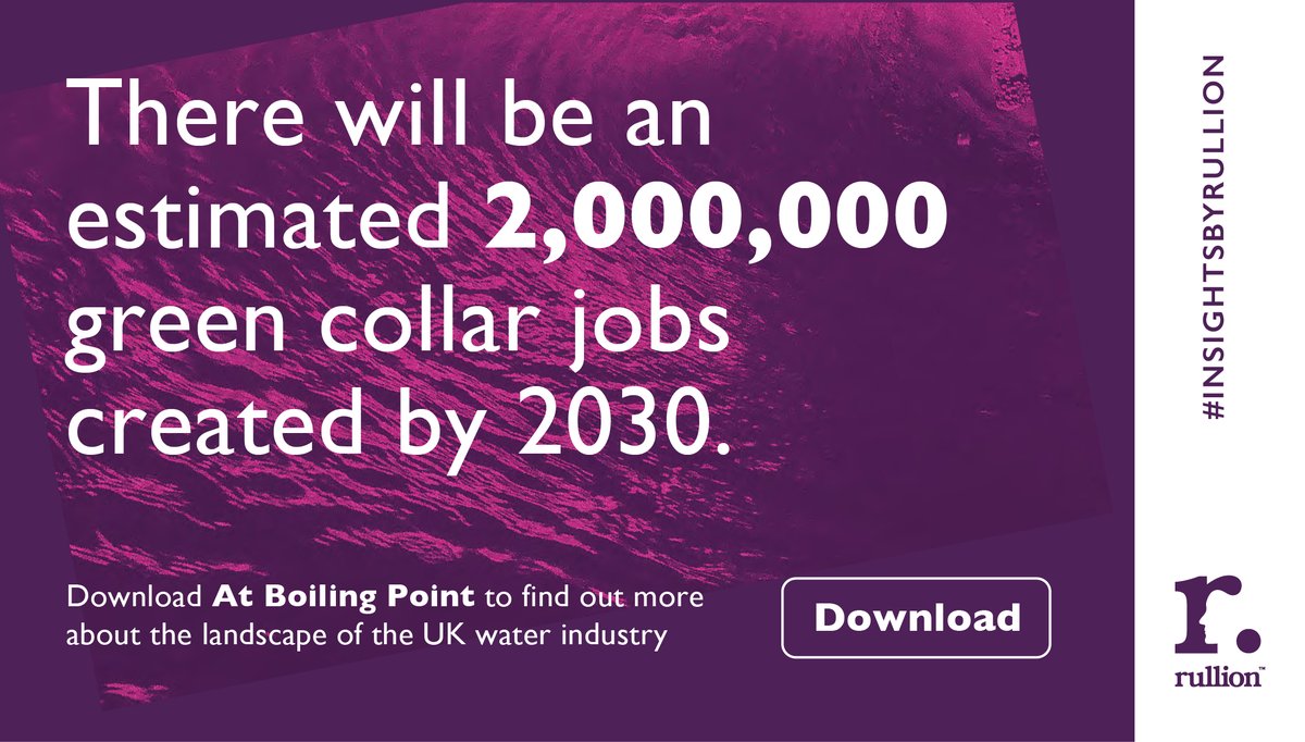 Our latest industry insights examines the increasing need for Green Collar jobs within the water industry and discusses what you can do to attract more talent to water. Download your free copy now:

bit.ly/3nyQ0wy

#GreenCollar #InsightsByRullion #SolveTheSkillsGap
