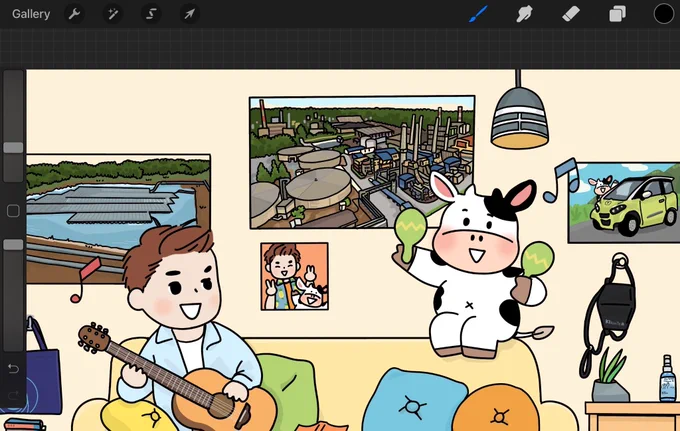อันนี้ รูปที่ติดผนังด้านหลังคือเทรซจากภาพถ่ายลูกค้าส่งให้ 