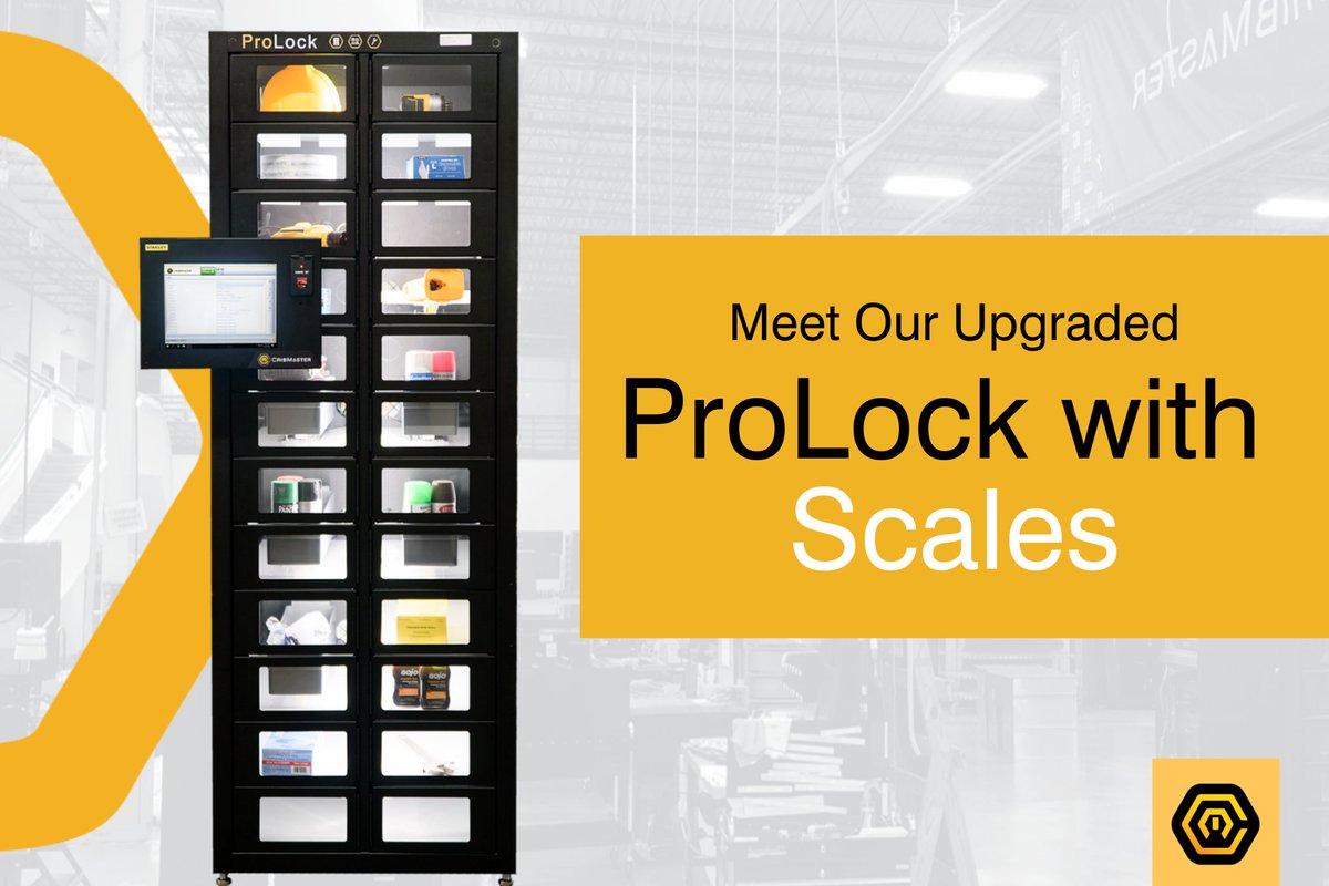 Introducing ProLock with Scales! The newly added weight-sensing scales are ideal for storing &amp; tracking the consumption of high-volume consumables. Download our updated ProLock brochure here bit.ly/2LiQYQk #CribMaster #InventoryManagement #ProLock #SupplyChain