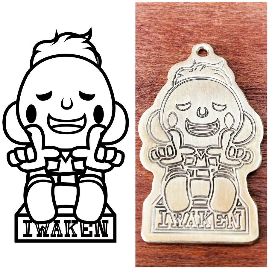 mcckayo's tweet image. ギフトショー直前に爆誕したビリケンならぬ、「IWAKEN」
幸せを呼ぶアイテムとしてお届けします^ ^幸せになりたいー！！って方はぜひ^ ^
きっとええ事ありますよ(๑&amp;gt;◡&amp;lt;๑)
ご希望の方がいらっしゃいましたらDMでご連絡くださいwww

#IWAKEN
#MACHICOCO
#トヨキン