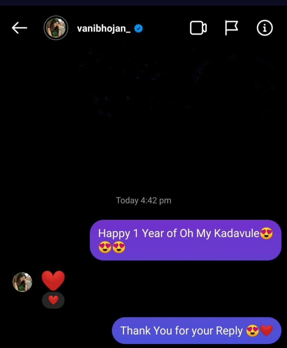 SRINESH24's tweet photo. #1YearofOhMyKadavule 😍
#ThankYouforYourReply @vanibhojanoffl #Vanibhojan #Deivamagal #Satya #Sakash https://t.co/DP1W33a5Gb