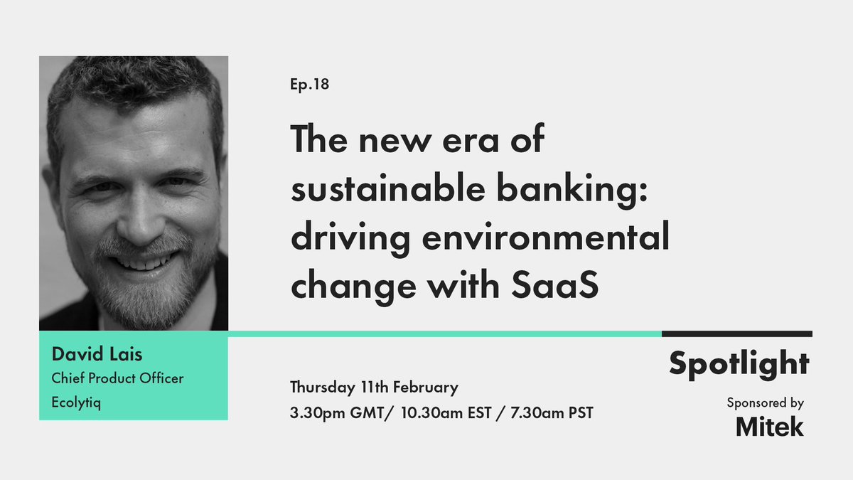 ClarityAI_RB's tweet photo. ecolytiq live on air: Listen to our CPO, David Lais: https://t.co/plDFJh6v0h, on FEB 11, at 3.30 GMT / 4.30 CET this week! 

#11fs #ecolytiq #sustainablebanking  #responsiblebusiness #socialentrepreneurship https://t.co/5fbpqNW455