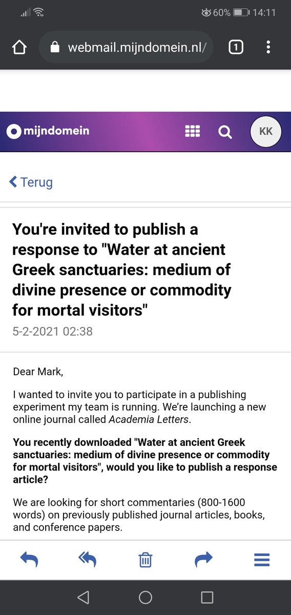 Writing response article on scientific article about the relation between ancient Greek water supply and religion/ritual for Academia Letters! @richardprice100 @academia #Greekwatersupply #Greekreligion #Greekrituals #watersupply