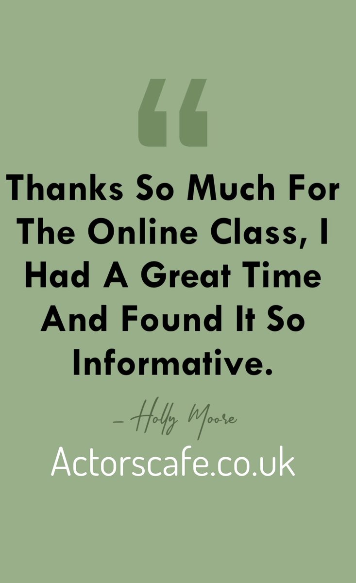 ActorscafeTeam's tweet photo. Grab your free space at https://t.co/8U36Vym7fR or sign up to our online acting course! #actors #actorscafe #actress #onlineactingclass #actingcourse https://t.co/Rvo6PIQDnh