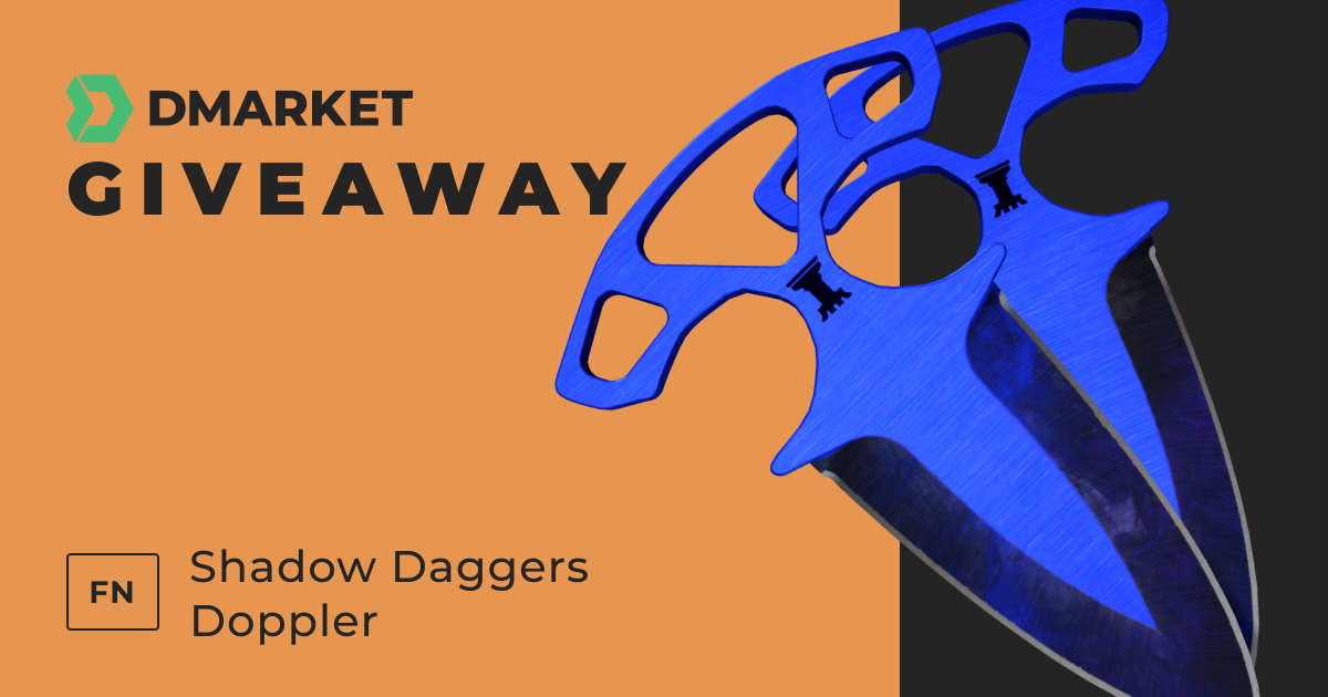 DMarket's tweet photo. Attention! Attention! 📢 Wanna get your ★ Shadow Daggers | Doppler (Factory New) for free? 👀 Enter the Monday Giveaway, hurry up 🏍 https://t.co/ndIrSQPL1k https://t.co/DmPlPUjX5I