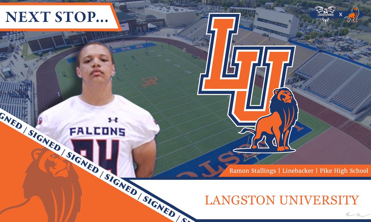 LCFalconsFB's tweet photo. Congratulations to LB Ramon Stallings for signing with Langston! 
#LackLife @Youngski10 https://t.co/8bmfkG6aN7