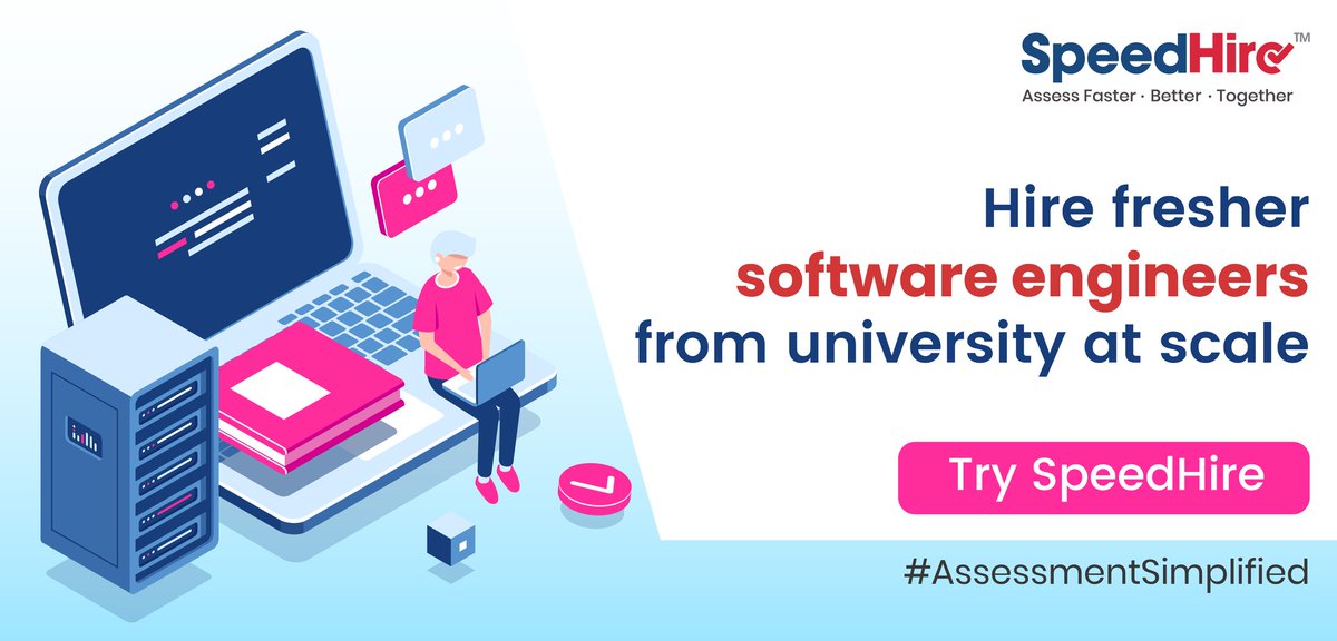 speed_hire's tweet photo. Select the best software developers and engineers fresh from the university using accurate assessments and detailed insights.
To know more, visit: https://t.co/mZInMk8Ddn
#SpeedHire #AssessmentSimplified #Recruitment #RemoteTalentAssessment #TalentAssessment #RemoteHiring https://t.co/8g5tmDBfsI
