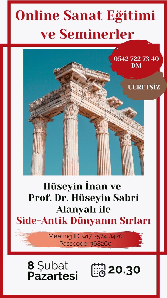 Yayın zoom bağlantısı üzerinden gerçekleşecektir.