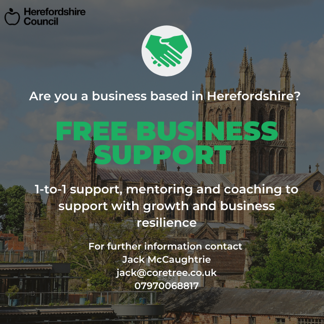 CoreTreeSMS's tweet image. Through @HfdsCouncil #Business Advisor Framework, we are delighted to be able to offer FREE Coaching &amp;amp; Mentoring to businesses in #Herefordshire providing 1-2-1 support with #marketing, business resilience &amp;amp; strategy. Contact us for further details. #HerefordHour
