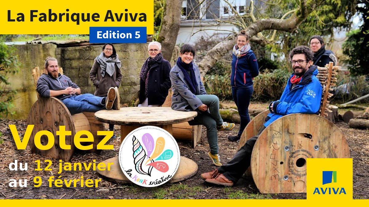 ⚠⏳Dernière chance de soutenir <a href="/lakonkcreative/">La Konk Créative</a> sur @LaFabriqueAviva avant la clôture des votes mardi 09/02 à 12h! Chaque vote compte. Aidez-nous à rendre notre Coquille Cosy pour Créer en Commun à #Concarneau... Concrète !😏🐚  Un grand merci d'avance 🙏 #tierslieux #bretagne