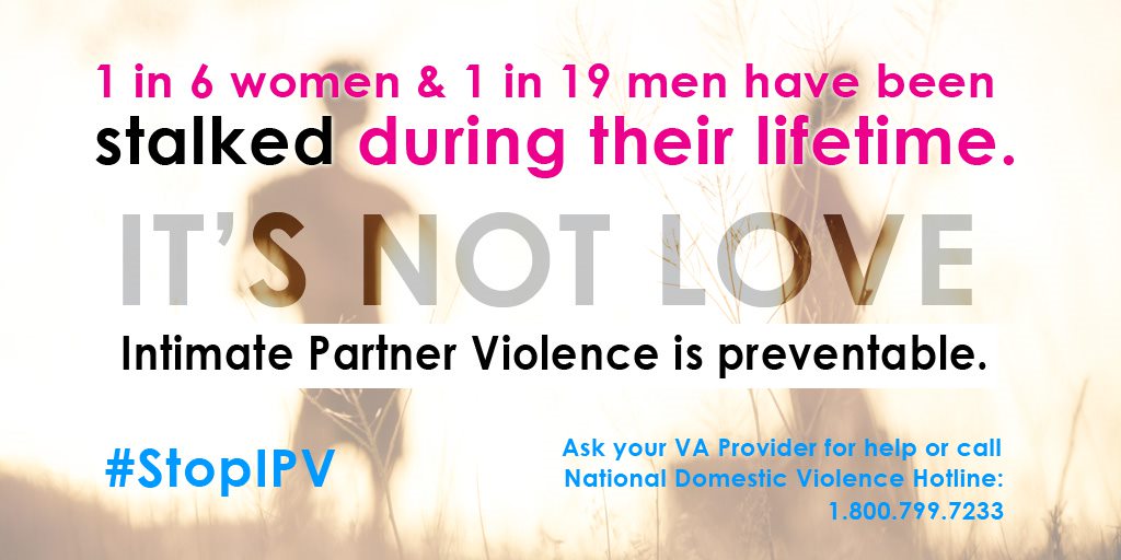 lovellfhcc's tweet image. 1 in 6 women &amp;amp; 1 in 19 men in the U.S. have been stalked in their lifetime. IPV: It’s not love. #Veterans #StopIPV #Vday The FHHC IPV coordinator can be reached at 224-817-2678 for assistance.