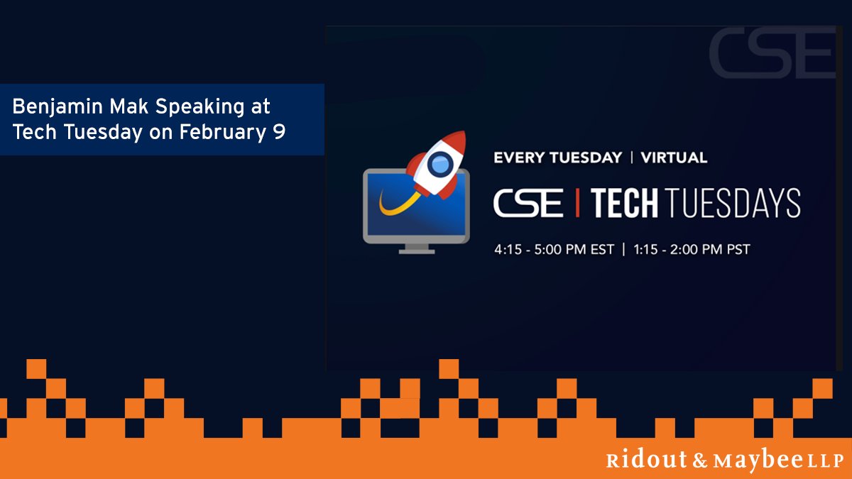 Tomorrow! Join partner Benjamin Mak for this week's Tech Tuesday on Feb 9. Hosted by <a href="/CSE_News/">CSE</a>, Benjamin will discuss tips on how public issuers can build a patent strategy that clearly tells the story of the invention to their stakeholders. Register Now: ow.ly/qFkK50DtKlA