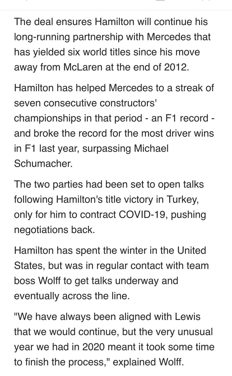🏁 HAM y <a href="/MercedesAMGF1/">Mercedes-AMG PETRONAS F1 Team</a> finalmente firman por una temporada 2021 todavía juntos en la <a href="/F1/">Formula 1</a>