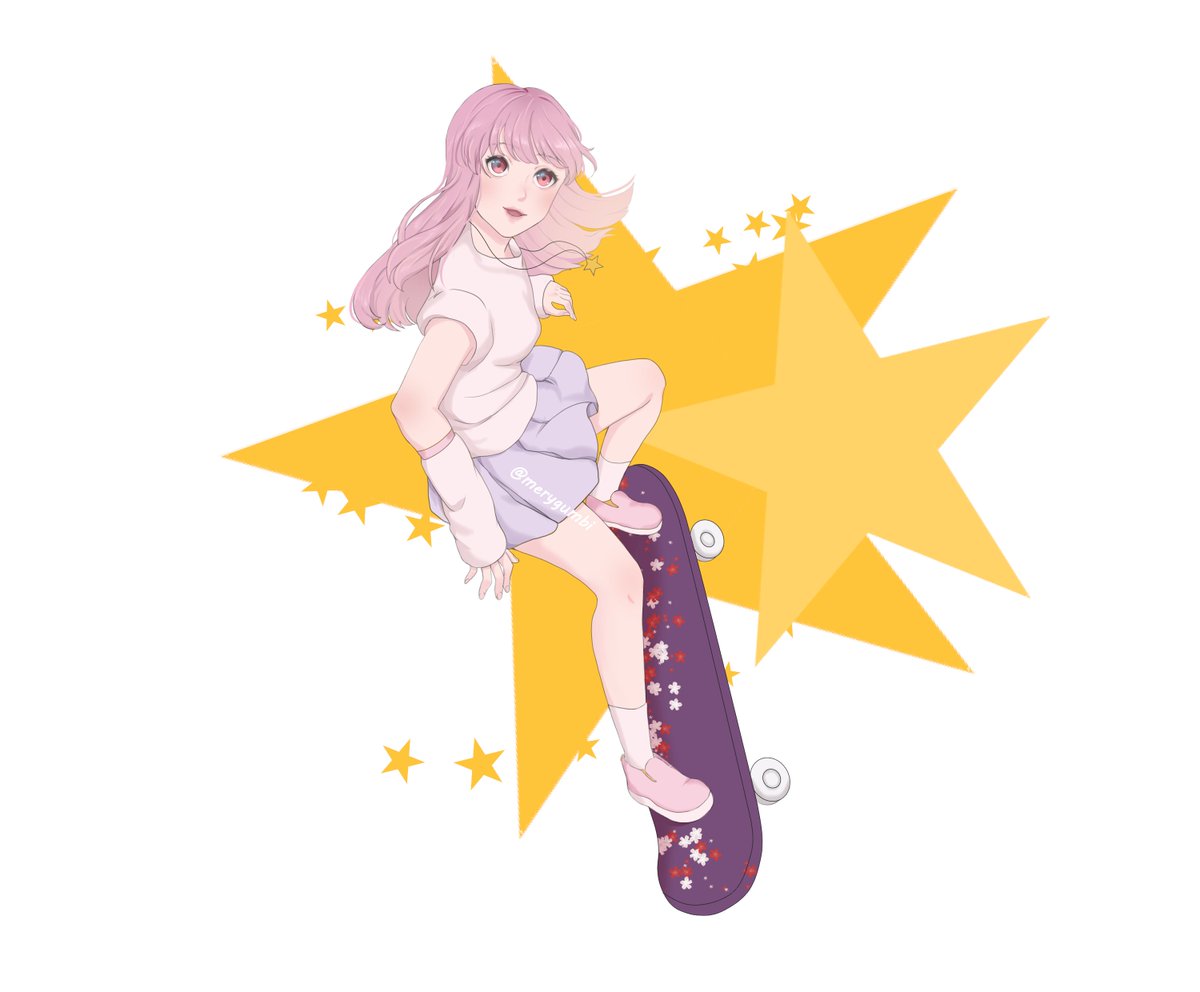GumbiMery's tweet photo. commission done !!
thank you @_namicakes 
i really enjoy drawing her

commission still open 15$ full body
#commissionsopen #Commission #commissionart #skateboarding #anime https://t.co/VZaysiBzLA