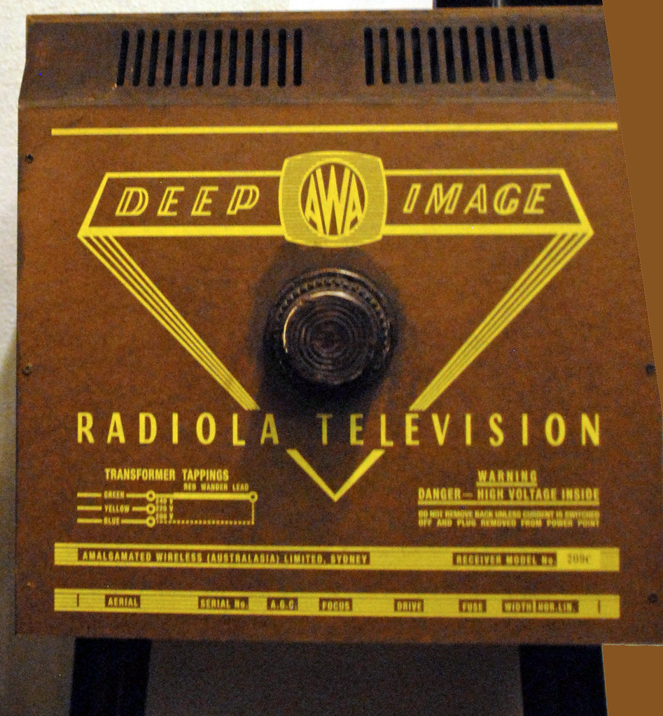 Remember the TV set where Morpheus shows Neo the "real world"?Turns out, it's a Radiola "Deep Image" Model 209C from AWA (Amalgamated Wireless - Australasia).Why is this cool?AWA is an Aussie company. They have a white tower that was once the tallest building in Sydney.3/