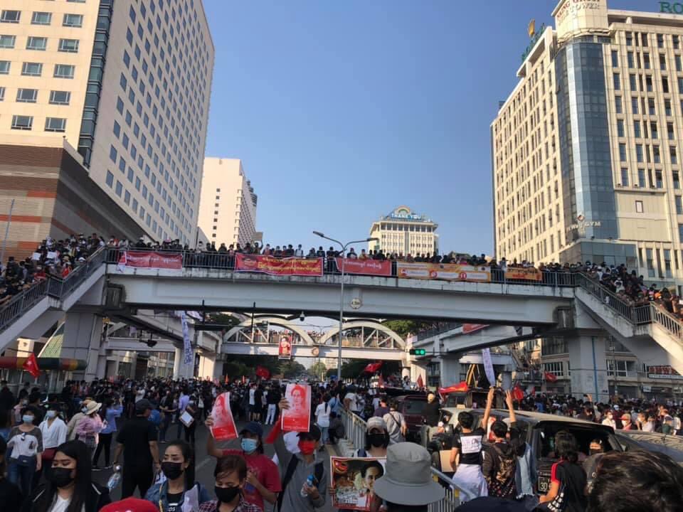 A public protest against armed injustice 
#Yangon