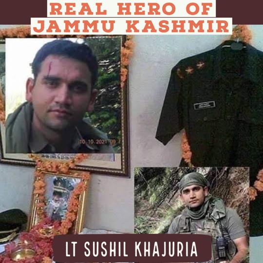 Tributes to the LT SUSHIL KHAJURIA of samba, who immortalized himself after killing three terrorist from close range while attempting to retrieve the bodies of injured policeman and a trooper during Kupwara Operations.  #RealHeroOfJK #KnowYourHeroes