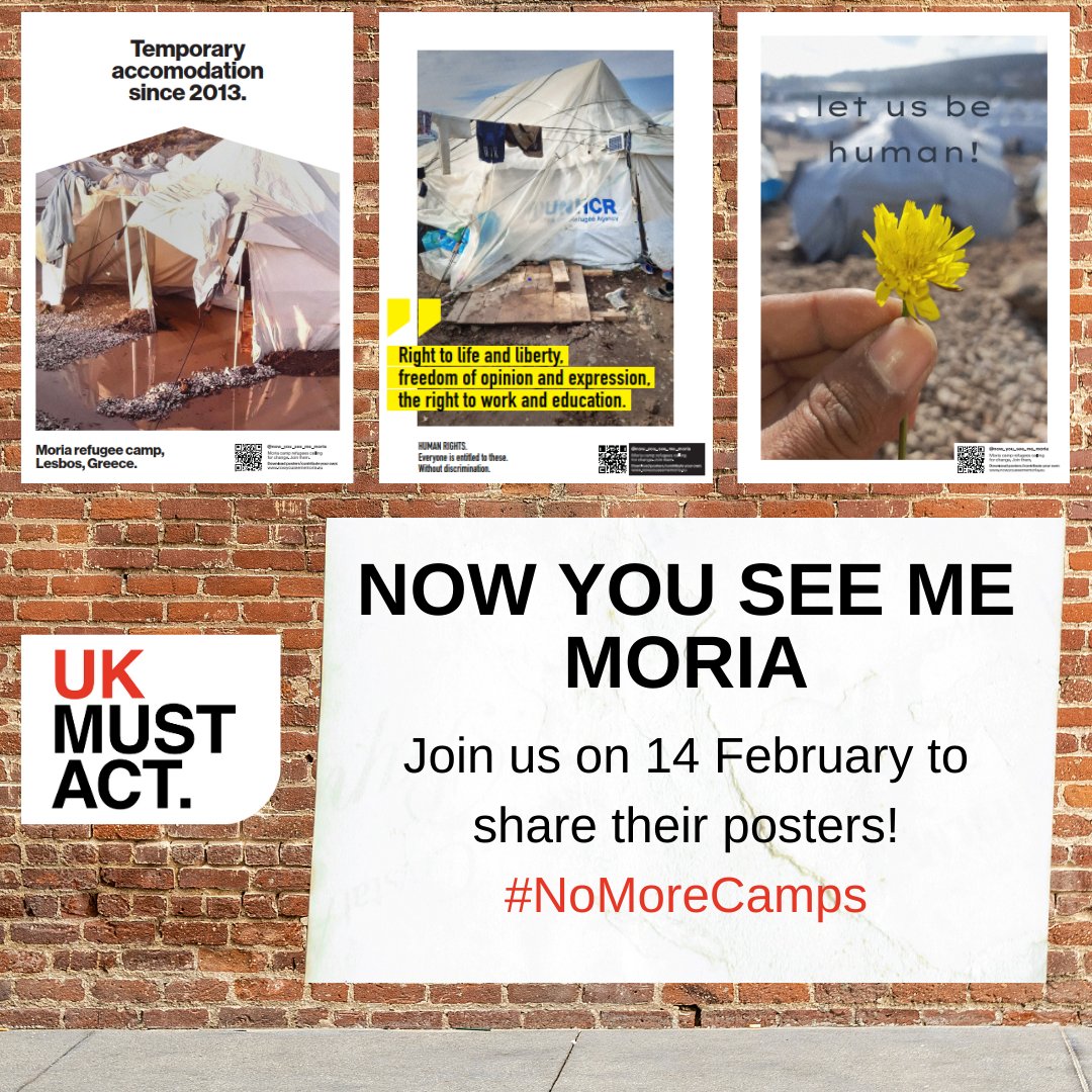 Join us this Valentines Day ❤️ in supporting Now You See Me Moria, a refugee led photography campaign wishing to confront fellow citizens and politicians about the failing European migration policy. For more details see event fb.me/e/3zQUPn2aq #NowYouSeeMeMoria
#NoMoreCamps