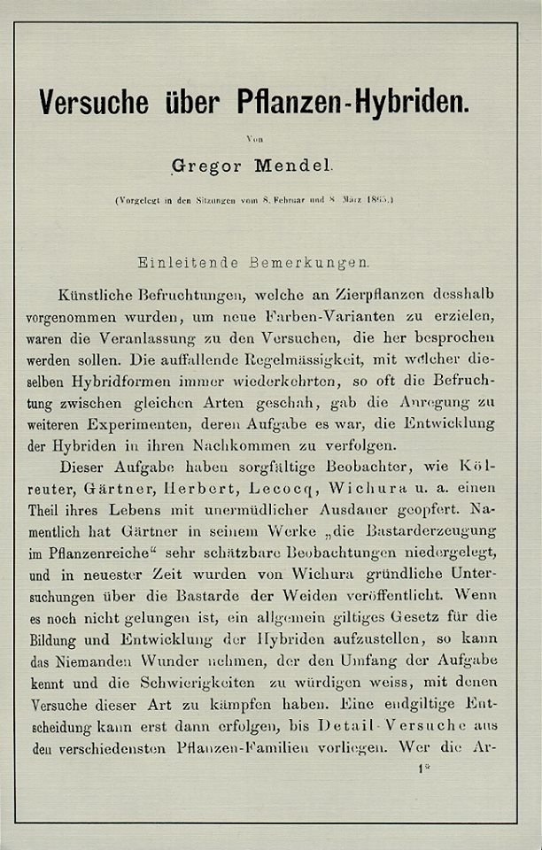 #OTD of 1865 Gregor Mendel presented his hybridization experiments on plants at the meeting of the Natural Society in Brno.
The experiments of artificial fertilization, carried out by the augustinian monk on ornamental plants and peas led him to develop his laws on inheritance.