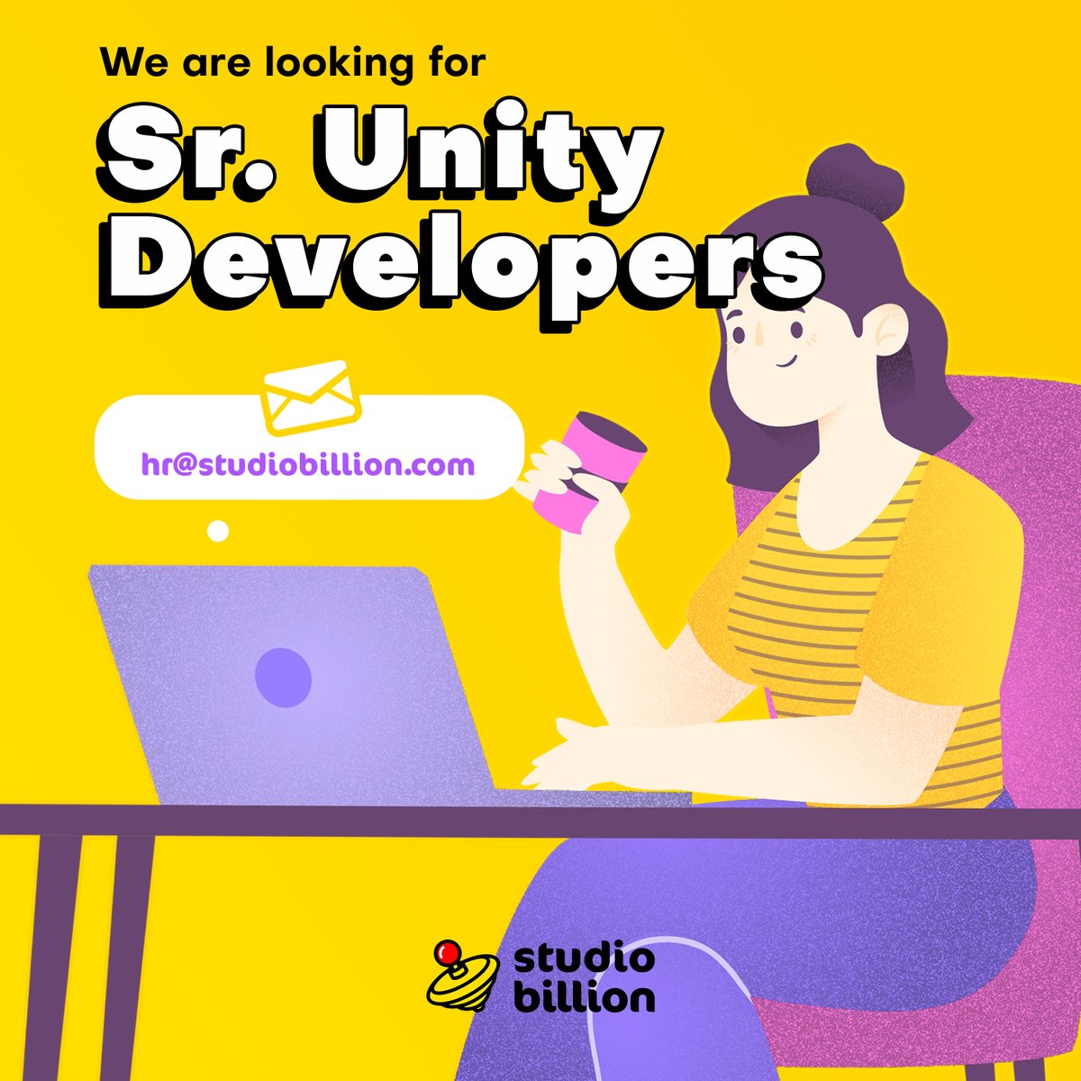 studiobillion's tweet photo. We are looking for Sr. Unity Game Developers who have experience in hyper-casual games with a vivid imagination and an enthusiasm to play games!

Join our team and let's make great games together!

https://t.co/rUaG2EtLJa https://t.co/oNx49Nnf1o
