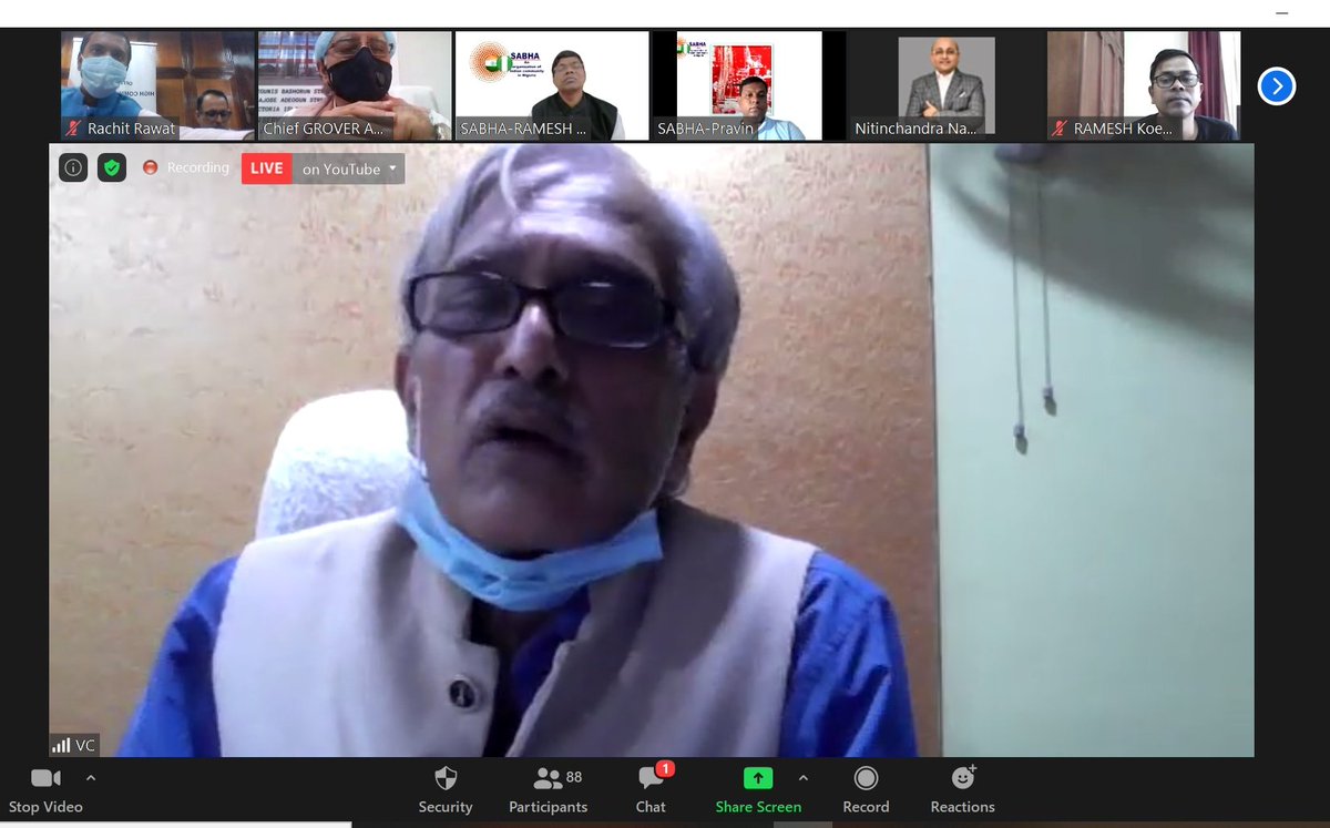 india_nigeria's tweet photo. We appreciate &amp; thank Sanyukt Bhartiya Association (SABHA) @all_sabha Nigeria for organizing awareness webinars on COVID19 with Dr. Shashi Shekhar, SIMS, Hapur on 31Jan &amp; Dr. Ashok Kumar Mahapatra, former Director, AIIMS Bhubaneswar on 7 Feb. Glad to support such interactions. https://t.co/OgYQheq08o