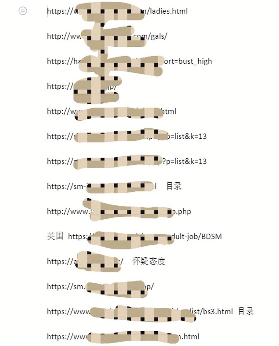 這是我這麼多年收藏的全世界各地的，各種類型的性服務預約地址的一小部分。 有些考察過了，有些還有待驗證，以後有機會分享給大家。