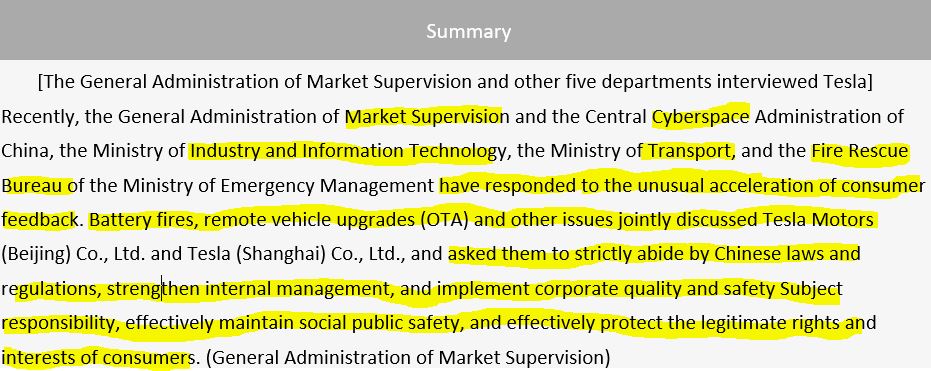 1/ News of  $TSLA buying  $BTC came out 40 min after some inglorious news from China emerged regarding Tesla quality problems. *Five* govt agencies warned Tesla's top brass about mounting complaints over quality problems. Elon likely released the 10-K w/  $BTC news b/c of this.