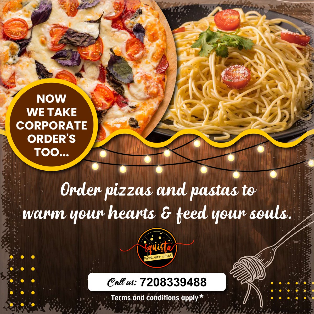 Squistapizza's tweet photo. Office parties, get-togethers, colleague's birthday..? 
We got you covered!

Call us now on 7208339488 to enjoy delicious pizzas and pastas

#squista #squistakitchen #squistapizza #squistapasta #birthdays #birthdayparties #happybirthday #kittyparties #party #parties https://t.co/cMYRFYiGBu