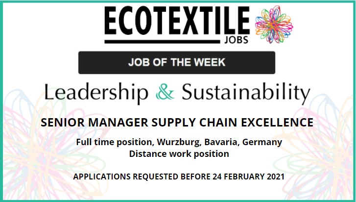 ATTENTION JOBSEEKERS!  Leadership &amp; Sustainability <a href="/KarinEkberg10/">Karin Ekberg</a> have an opening for Senior Manager Supply Chain Excellence to start asap - full time distance work position - FULL JOB SPEC ecotextile.com/jobs 

#job #Sustainability #apparel #SupplyChain