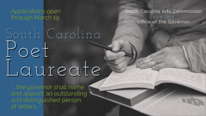 scartscomm's tweet image. Applications are now being accepted for S.C. POET LAUREATE. The SCAC is assisting @henrymcmaster in the application process and making a list of recommendations. He'll select one South Carolinian for the honorary position. 

Details: bit.ly/3p4WaVQ

#SCartists #Arts4SC