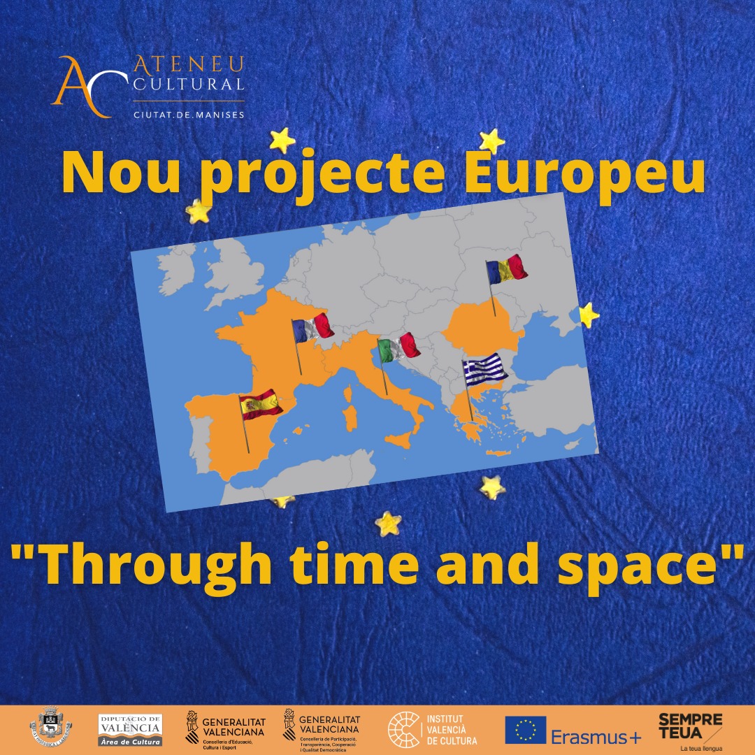 AteneuManises's tweet photo. Us presentem un nou projecte Europeu junt a França, Itàlia, Grècia i Romania. El projecte s'anomena: "Through time and space." 
Quina meravella! https://t.co/0SzAMav2Sk