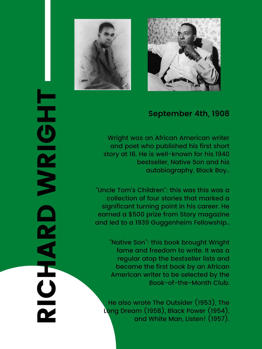 NEHS, join us as we celebrate the life of Richard Wright!! Let us know who you want to see recognized next in the comments below. 🤍