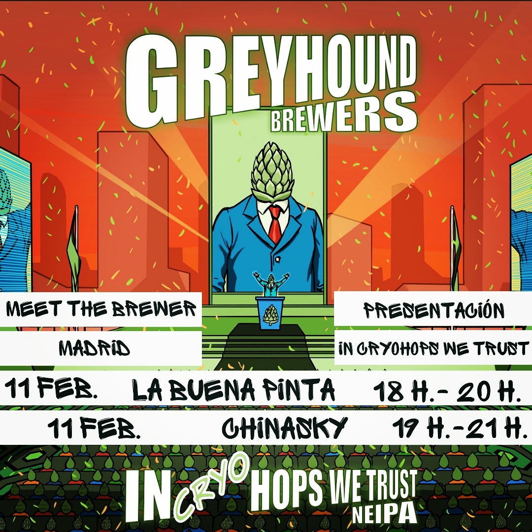 📣 NOS VAMOS PA' MADRID‼️

Este jueves volvemos a Madrid para presentar la más clásica de nuestras birras: In Cryo-Hops We Trust❗Os esperamos en:

🔺 LA BUENA PINTA (18:00 - 20:00)
🔺 CHINASKY (19:00 - 21:00)

Y en todos los garitos CRAFT a los que nos dé tiempo a ir 😅😉🍻