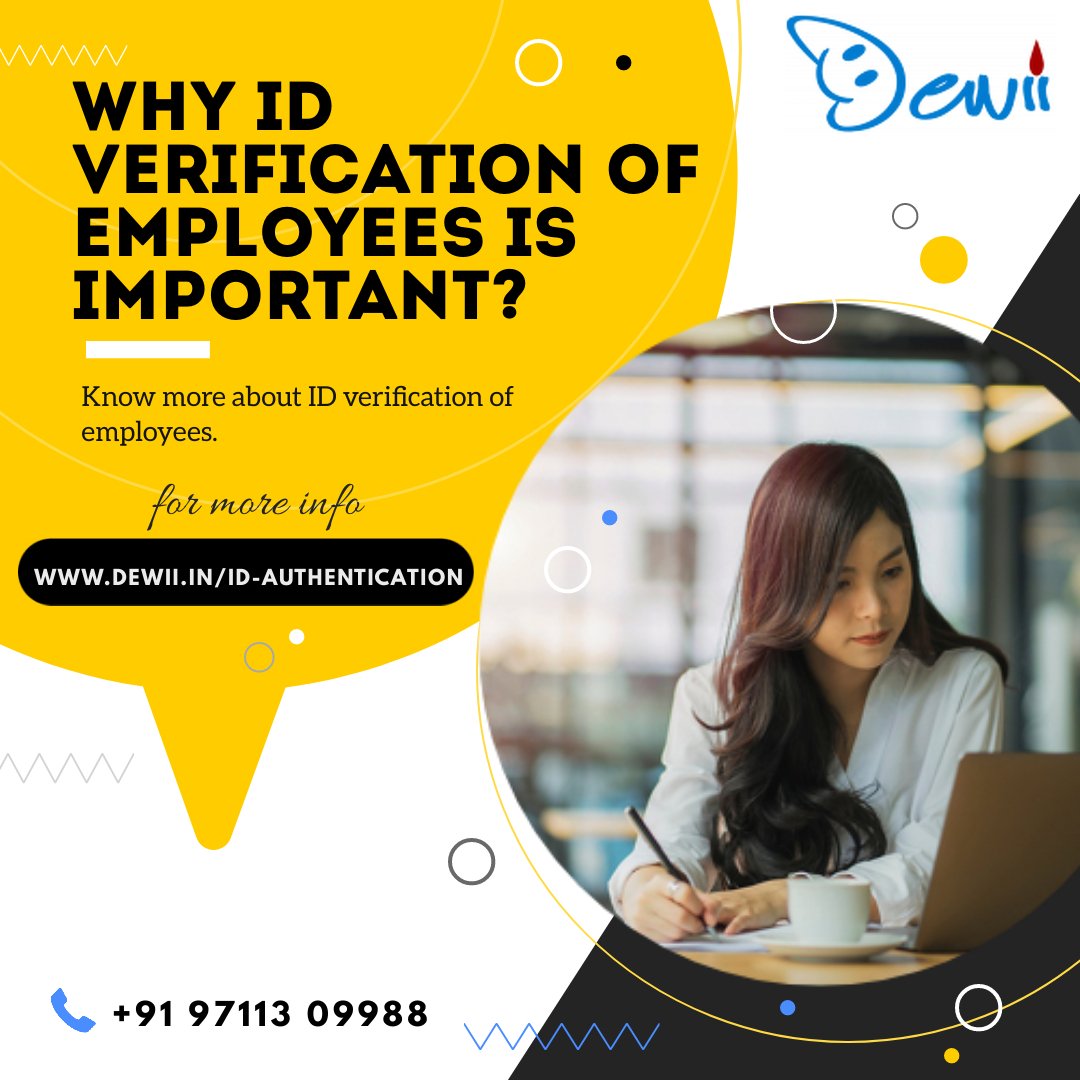 DEWII_Io's tweet image. Conduct ID verification of employees for the safety of your employees and the company.
#DEWII #IDauthentication #employeebackgroundverification #backgroundverificationservices #safety #security #backgroundverification #employee