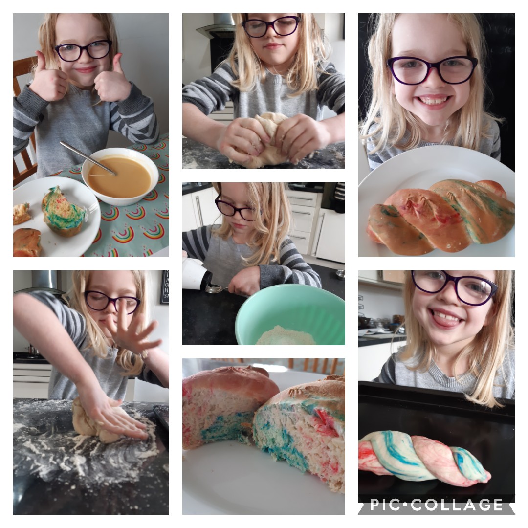 Thankyou <a href="/BarntonMissC/">Miss Cooke</a> for the bread kit. Sophie had so much fun today making rainbow bread today to go with her soup