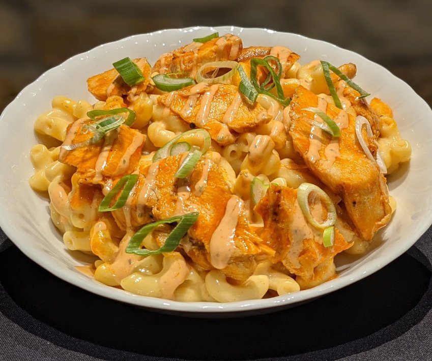 Check out Chef Noah’s new Deluxe Buffalo Chicken Mac &amp; Cheese! On sale now @ macelisonline.com