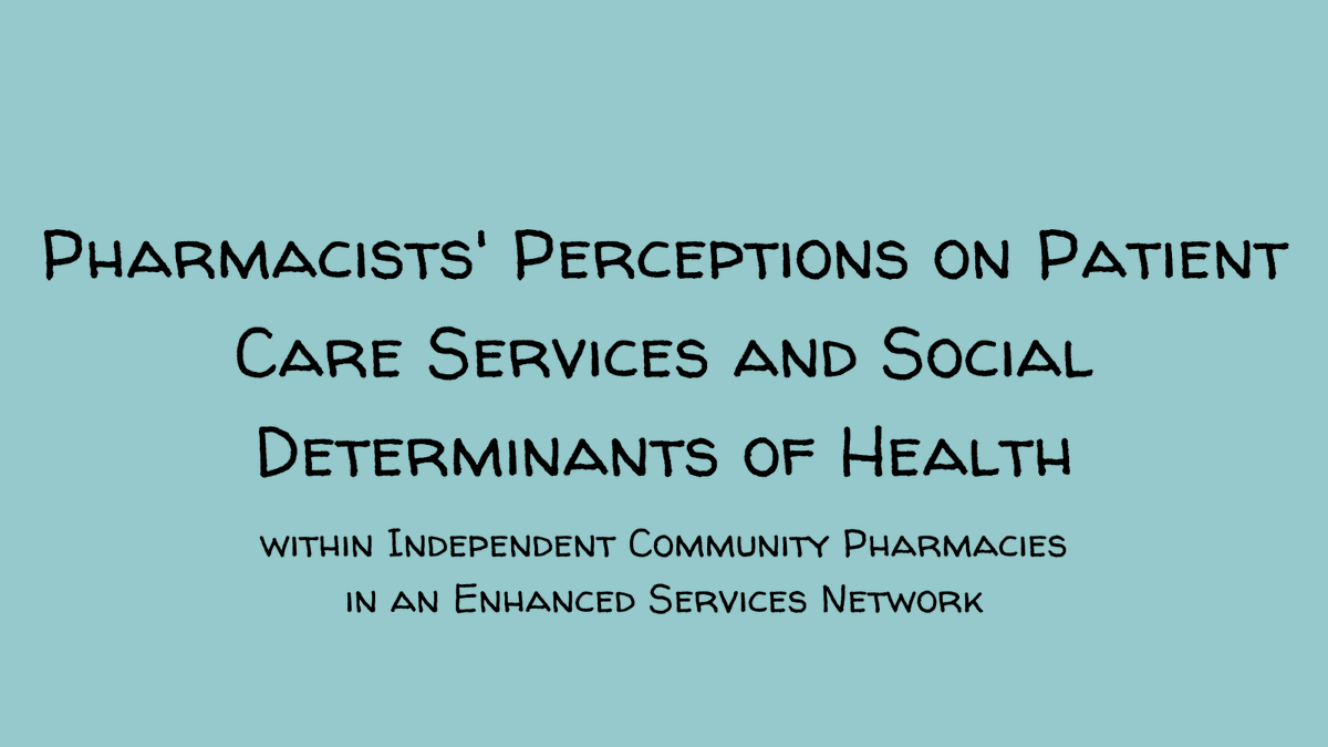 JACCPJournal's tweet photo. Evaluation of the commitment &amp; readiness of independent community pharmacies in delivering PCS, &amp; an assessment of community pharmacist perceptions of addressing social barriers and health disparities among underserved populations. https://t.co/z8zSaWWx1L @DaveMJacobs2 @UBPharm https://t.co/kXsQ3iVdDz