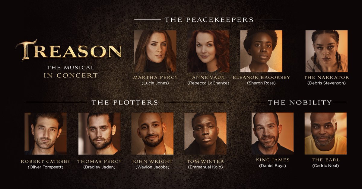 Treason The Musical in Concert, directed by @hannahinlondon with casting by @harryblumenau , starring @SharonRoseLive and @iamcedricneal will be filmed live @cadoganhall, and available to stream from 12th - 14th March! #TreasonTheMusical #CedricNeal #SharonRose