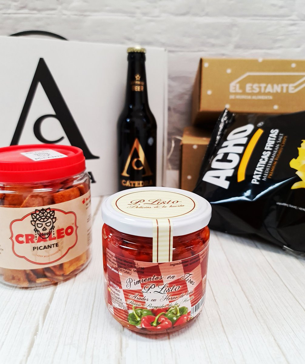 ¡Esta semana la dedicamos al amor y a regalar lo mejor de Murcia!
Os propondremos cada día una caja regalo #SanValentín
Caja APERITIVO PICANTE
-Crackers picantes @CRALEoRIGINAL 
-Pimientos asados #Plisto
-Bolsa patatas fritas <a href="/AchoQueBueno/">Acho Que Bueno</a>  
-Estuche 6 cervezas #Cátedra