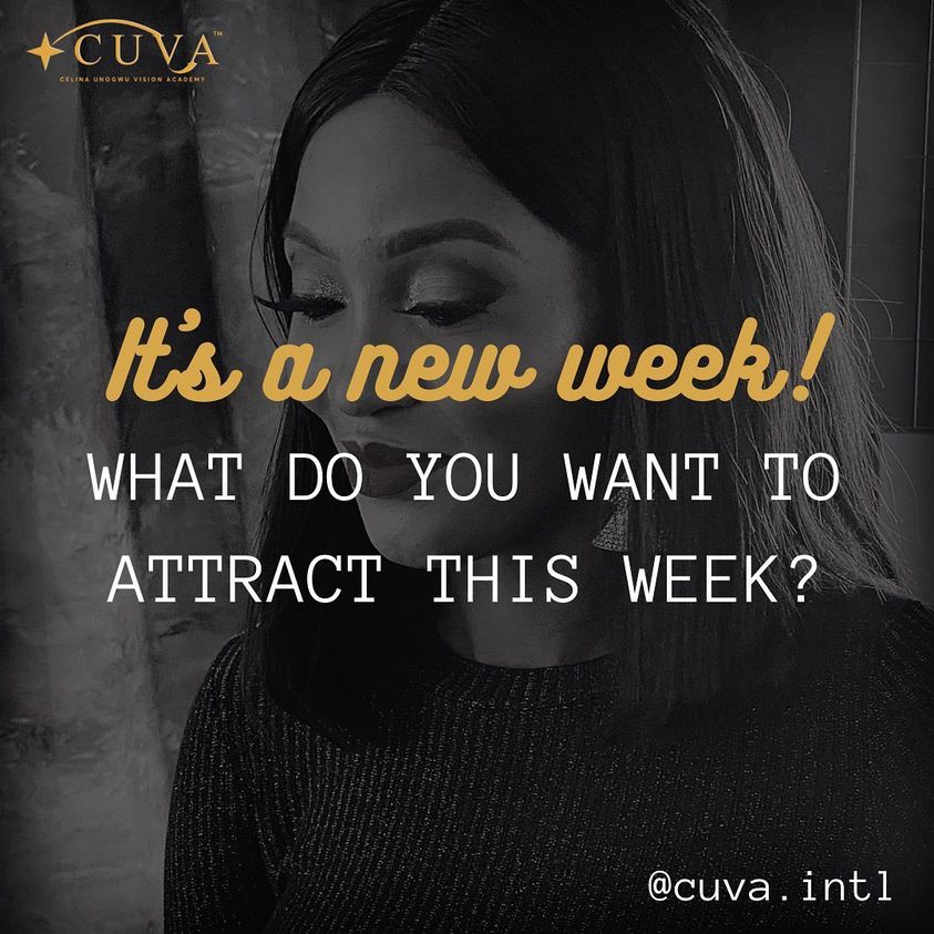 CuvaIntl's tweet photo. Set clear intentions for the week

Remember, what you FOCUS on becomes your REALITY. Let the universe know what you desire to have, be or do this week. 
Clarity drives ACTION and ACTION brings about speedy MANIFESTATION of your desires.
#thelawofattraction #visualisation #clarity https://t.co/7wsWFUfDCd