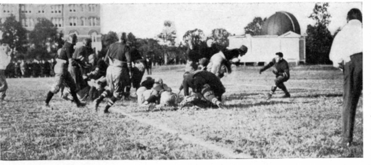 One was William Tecumseh Sherman Jackson, who earned a BA at Amherst College. He was the 1st student to be awarded the Bachelor of Social Science degree on Dec. 8, 1896. Jackson and other students reportedly played football at the University's old athletic field.