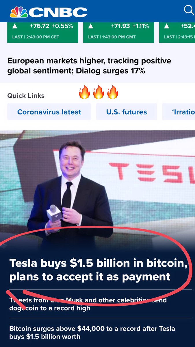 william30min's tweet image. TESLAMOTORS  BOUGHT $1.5 BILLION IN BITCOIN 🔥🔥🔥