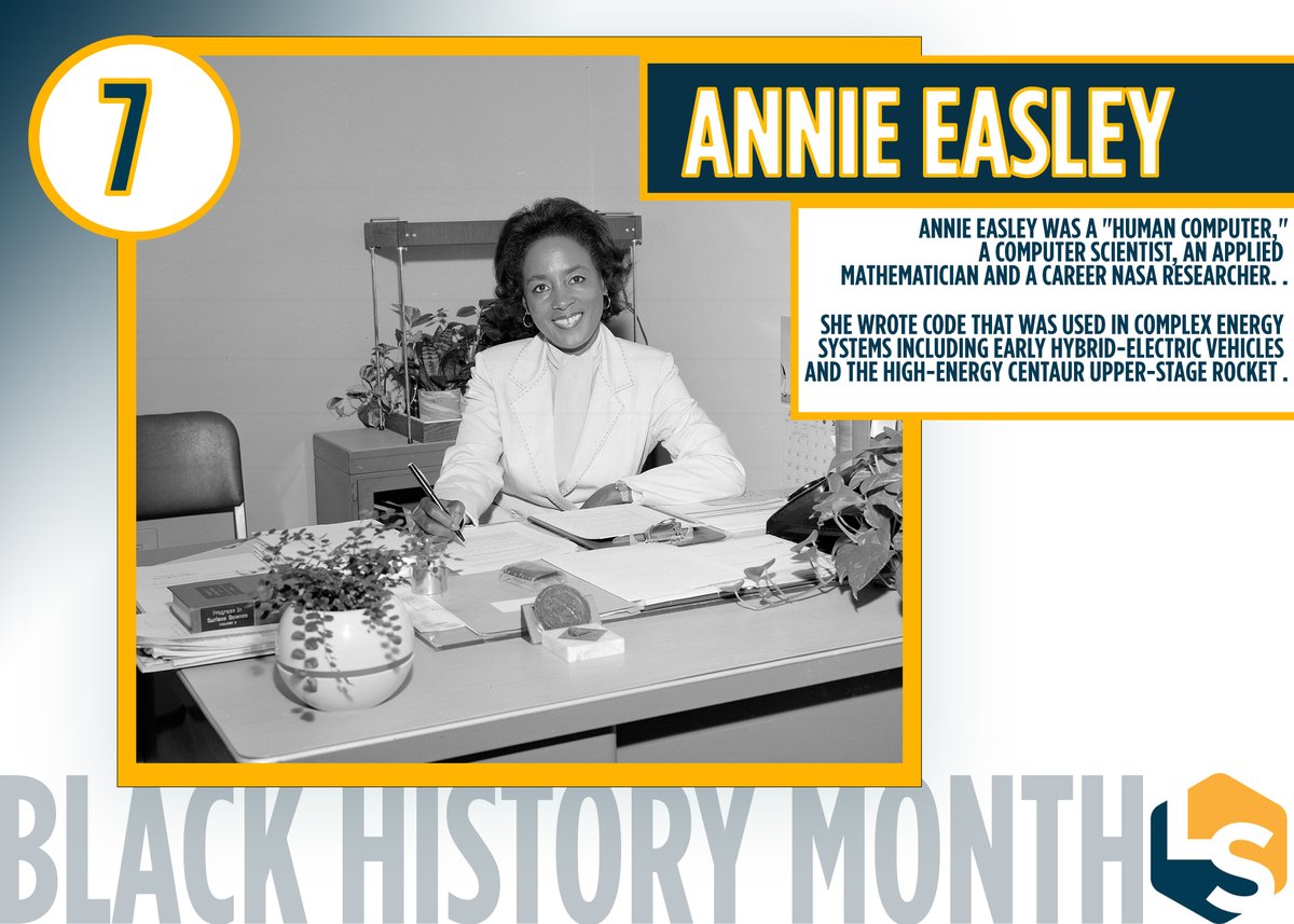#7 Annie Easley (1933-2011)Before retiring in 1989, Easley added the role of equal employment opportunity counselor to her long NASA resume, dealing with issues of discrimination in the agency.  #BlackHistoryMonth    #BHM  