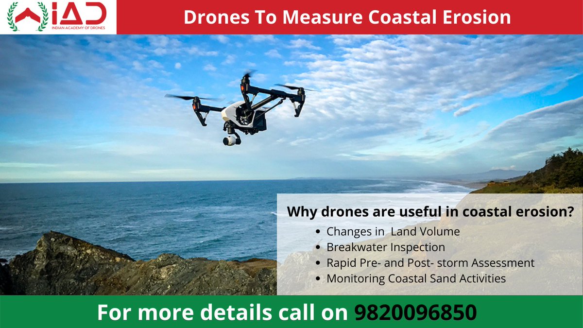 IA_Drones's tweet photo. Drone resolve the challenges and allow us to acquire high-resolution spatial data for large landscapes in a shorter time.

For more details:https://t.co/wP2PoZ2eAl

#indianacademyofdrones #innovation #coastal #coastalerosion #climatechange #ai #data #mapping #aerialmapping https://t.co/OFez5tbCbf