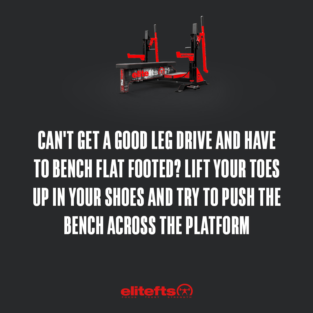 elitefts's tweet photo. Quote (tip) of the Day!
#elitefts #benchpress #benchtips #legdrive #powerlifting https://t.co/s6Sd3YvuIA