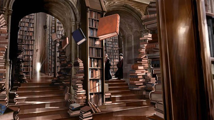 Как пройти в библиотеку хогвартса. Библиотека хогвартса из гарри поттера. Хогвартс библиотека запретная секция. Библиотека в хогвартсе в фильме. Гарри поттер библиотека хогвартса.