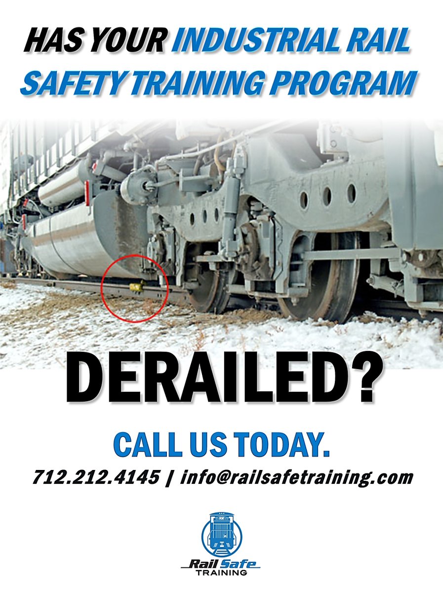 Training prevents disasters! Performing your duties in a rail environment without injury or damage to railroad infrastructure within your rail yard facility is not a maybe- it is a MUST. Our team is ready to train your workers. railsafetraining.com/programs-price/ #railsafety
